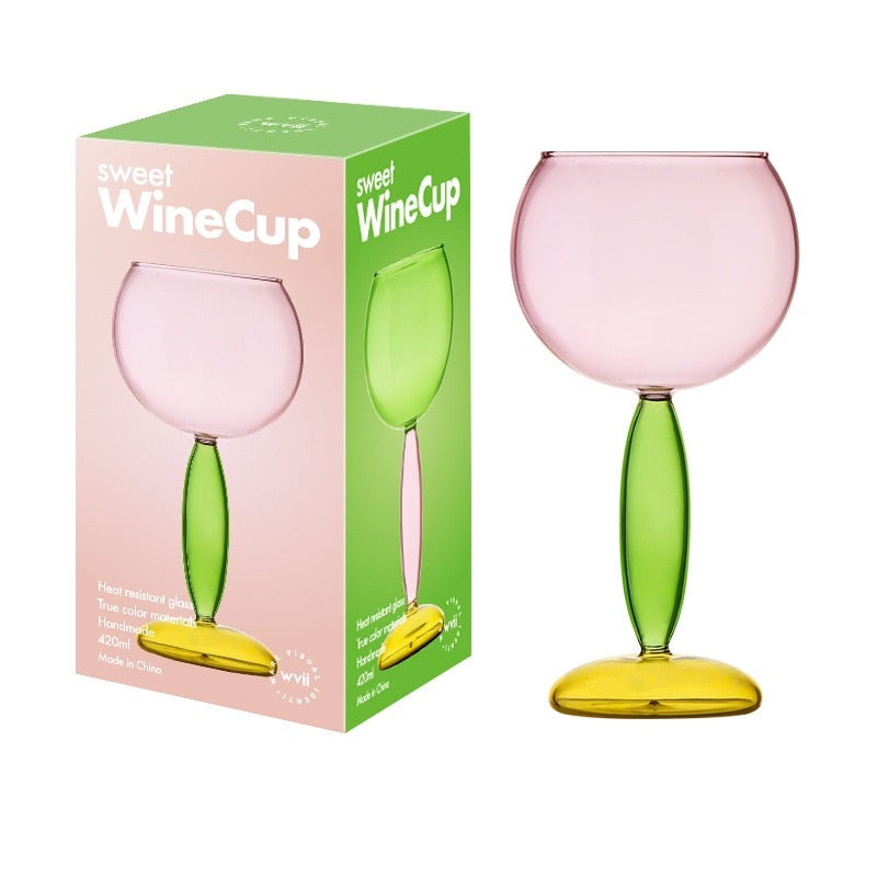 Lisslune | Borosilicate 3-Color Glassware - Wine Glass