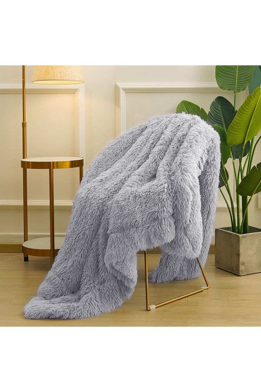 Lisslune | Synthetic fur sofa blanket