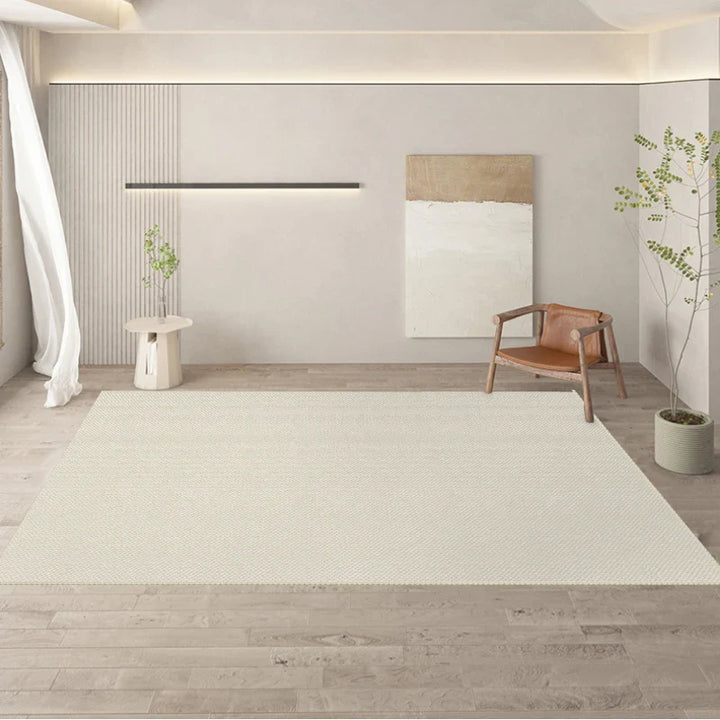 Rynx | Beige Bedroom Carpet Minimalist Solid Color Living Room Carpet Luxury Non-Slip Rug Customized Mats All-Around Carpet
