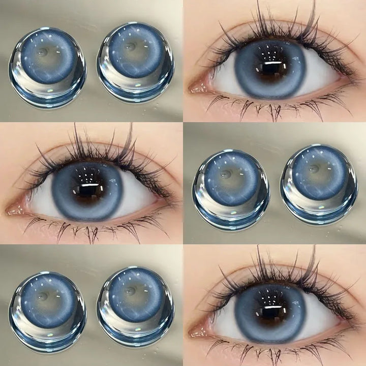 Rynx | 2pcs Colored Contact Lenses for Eyes High Quality Myopia Beauty Pupil Blue Green Lenses Soft Natural Lenses