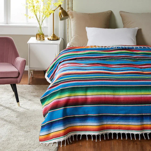 Lisslune | Colorful Mexican Serape Blanket