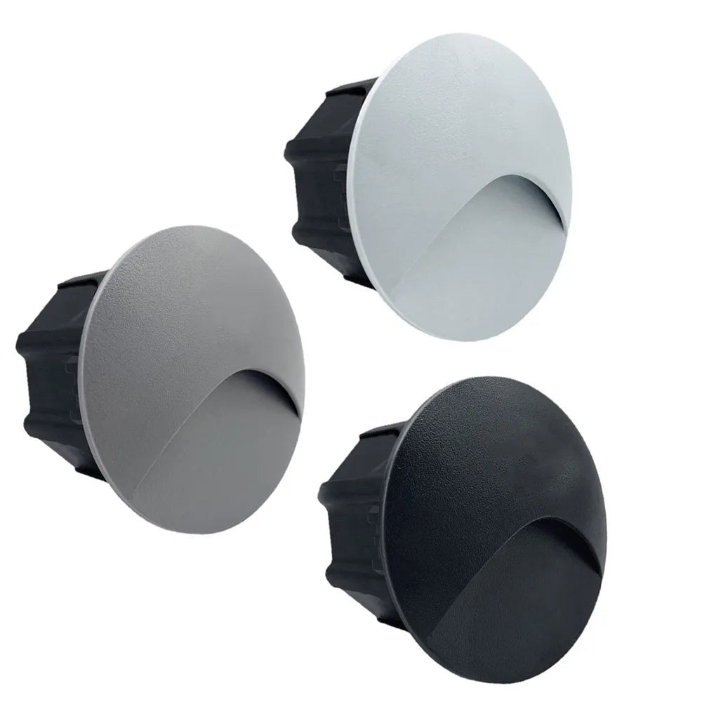 Lisslune | Modern waterproof IP65 LED recessed wall lamp for outdoor lighting - 3W embedded step & staircase balcony portal light