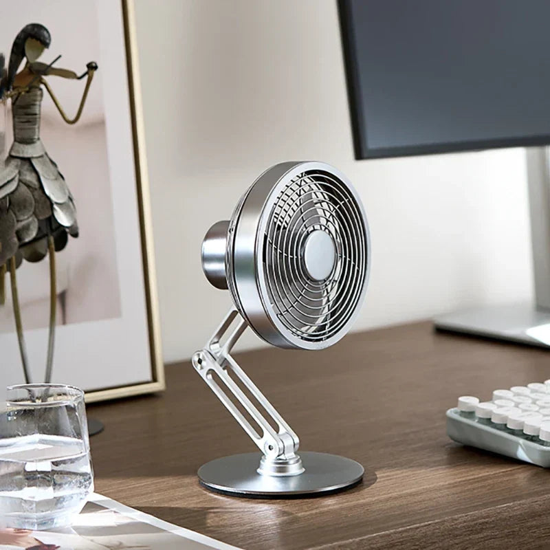 Lisslune | Height-Adjustable Stand Compact Turbo Mini Desk Fan