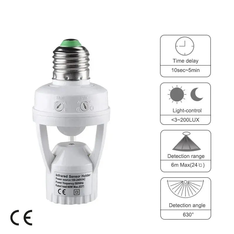 Lisslune | Motion-Activated Adjustable Smart Light Socket