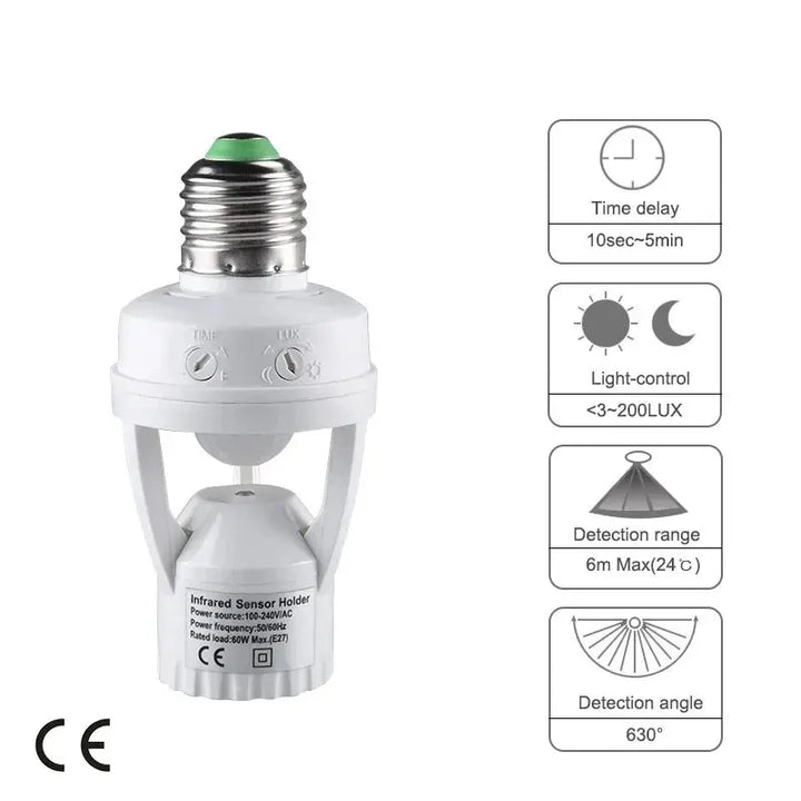 Lisslune | Motion-Activated Adjustable Smart Light Socket