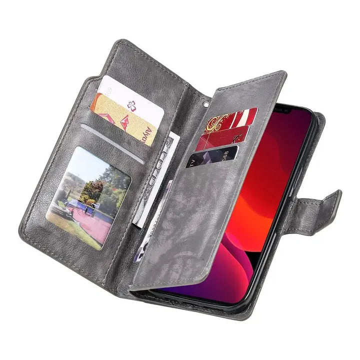 Lisslune | Foldable iPhone Leather Case with Card Slots