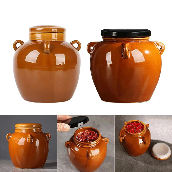 Lisslune | Elegant sparkling ceramic storage jar for stylish kitchen decoration