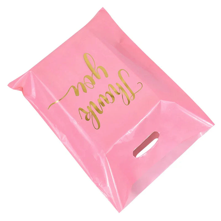 Rynx 10pcs Thank You Gift Bags for Wedding Birthday Bachelor Party Gift Packaging Plastic Goodie Treat Bag Small Business Supplies
