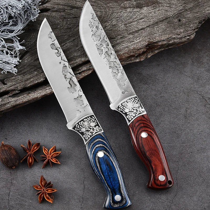 Lisslune | Forged Stainless Steel Cleaver Knife - Versatile Kitchen Chef, Meat, Fruit, BBQ, and Boning Knife with Cover