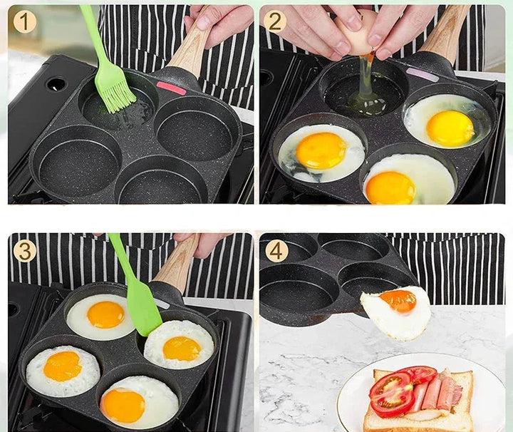 Lisslune | Mirror frying pan with 4 compartments