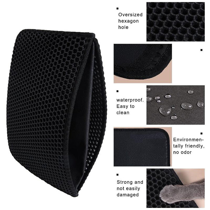 Lisslune | Ultimate Clean Cat Litter Catch Mat: Innovative Dual-Layer Design for Maximum Hygiene
