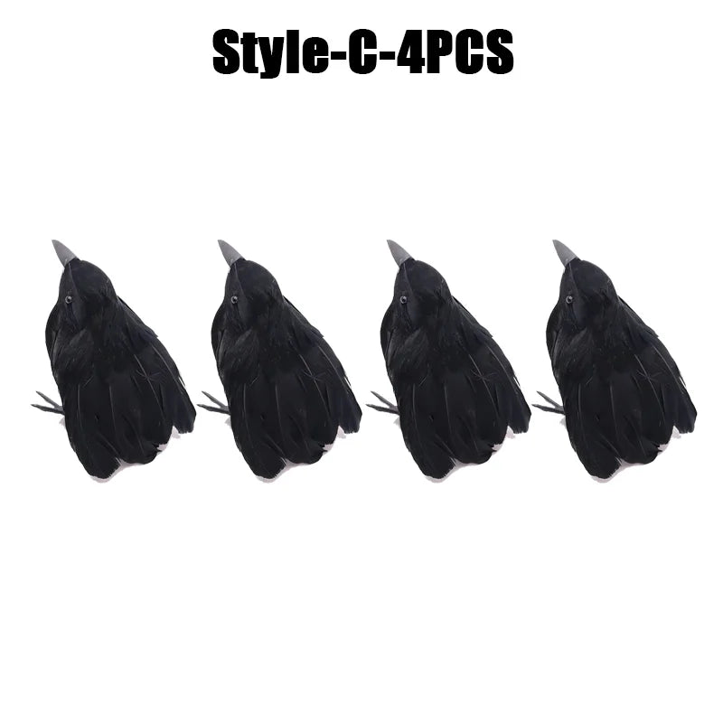 Rynx | Halloween Decoration Simulation Black Crow Raven Bird Repellent Pest Control Pigeon Repellent Garden Decoration Outdoor
