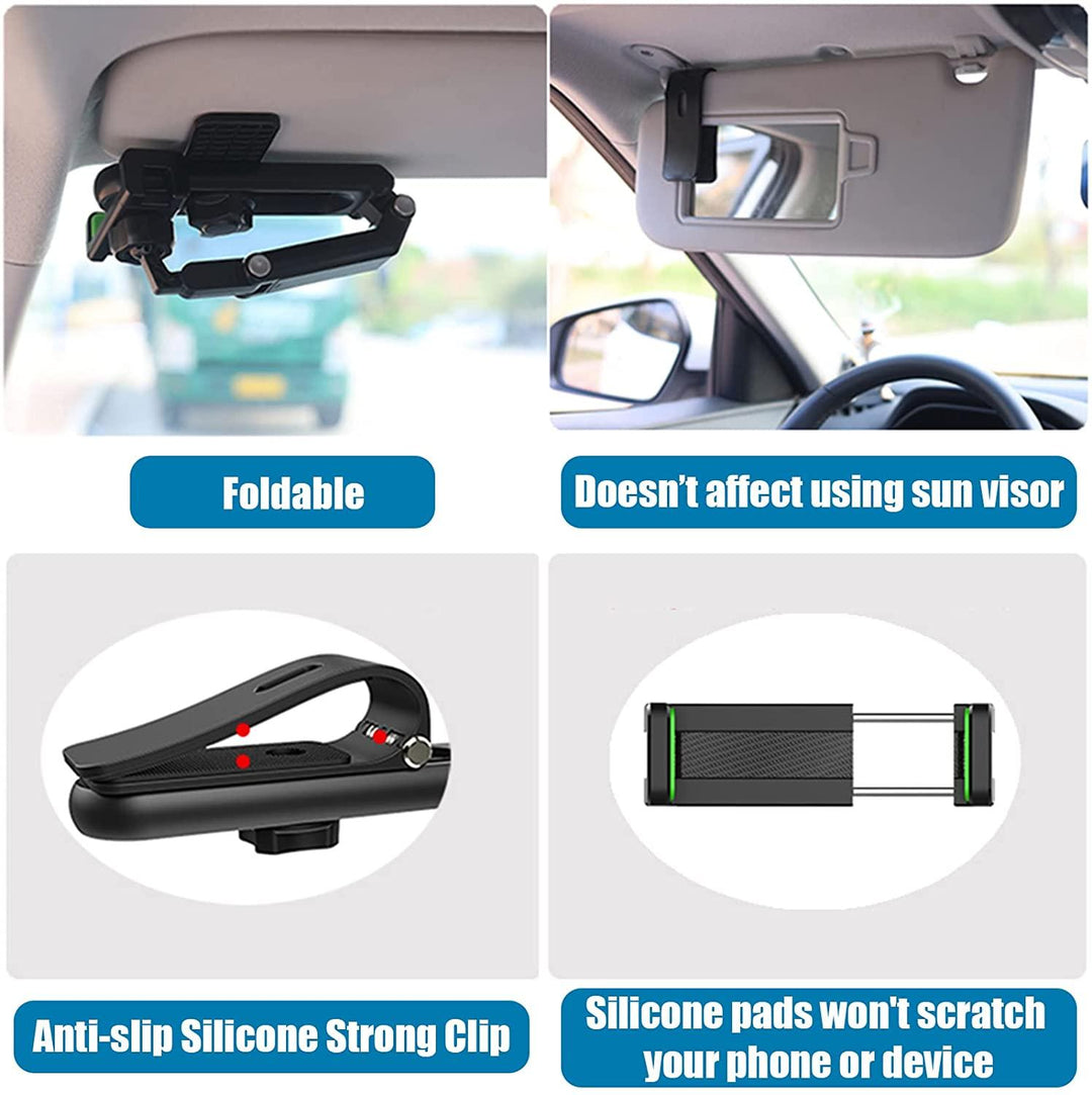 Lisslune | Universal 360° rotatable phone holder for cars with secure grip and versatile compatibility