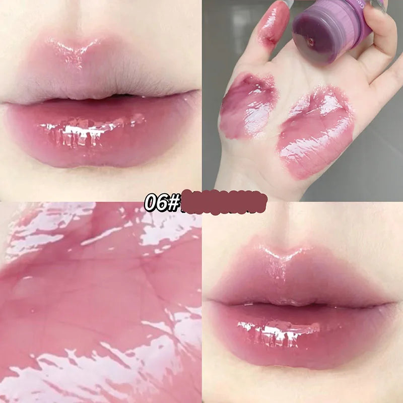 Rynx | Water Light Moisturizing Essence Lip Gloss Hydrating Nutrient-Rich Grape Purple Lip Tint Lipsticks Alternatives Korean Makeup Cosmetics
