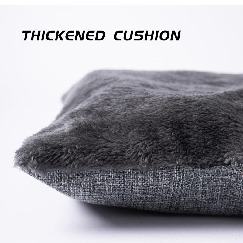 Lisslune | Snuggly Plush Gray Cave Bed for Small Dogs and Cats