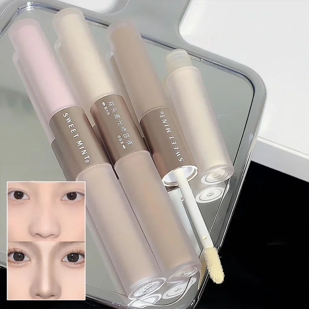 Rynx | Liquid Contour Bronzer Stick 2 in 1 Brightens the Skin Warm Shade Brown Nose Shadow Contour Matte Highlighter Face Bronzer Make-up