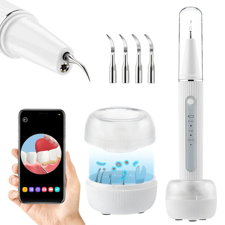 Lisslune | ClearView Ultrasonic Tooth Cleaner – With Screen and Effective Tartar Removal