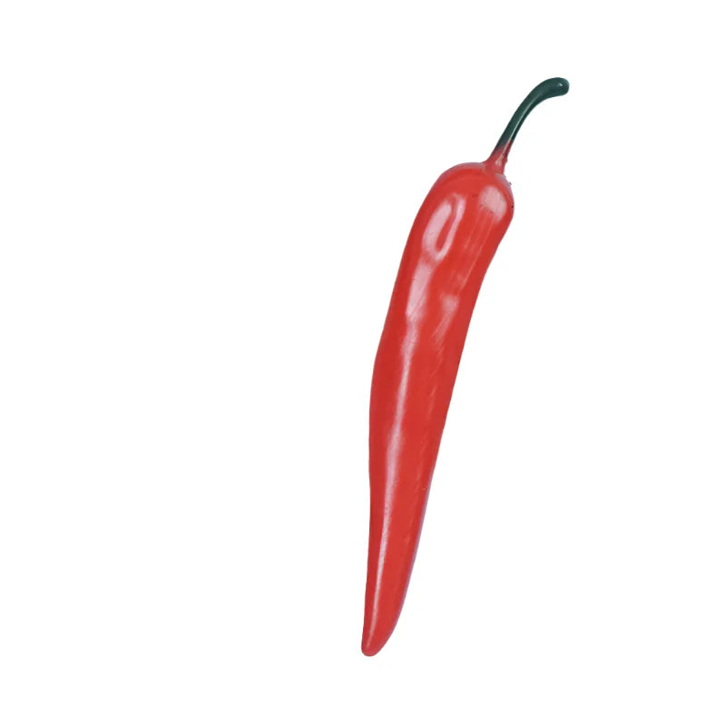 Lisslune | Realistic Red Pepper & Carrot Decorative Props: 2-Piece Artificial Vegetable Set for Dining and Photography