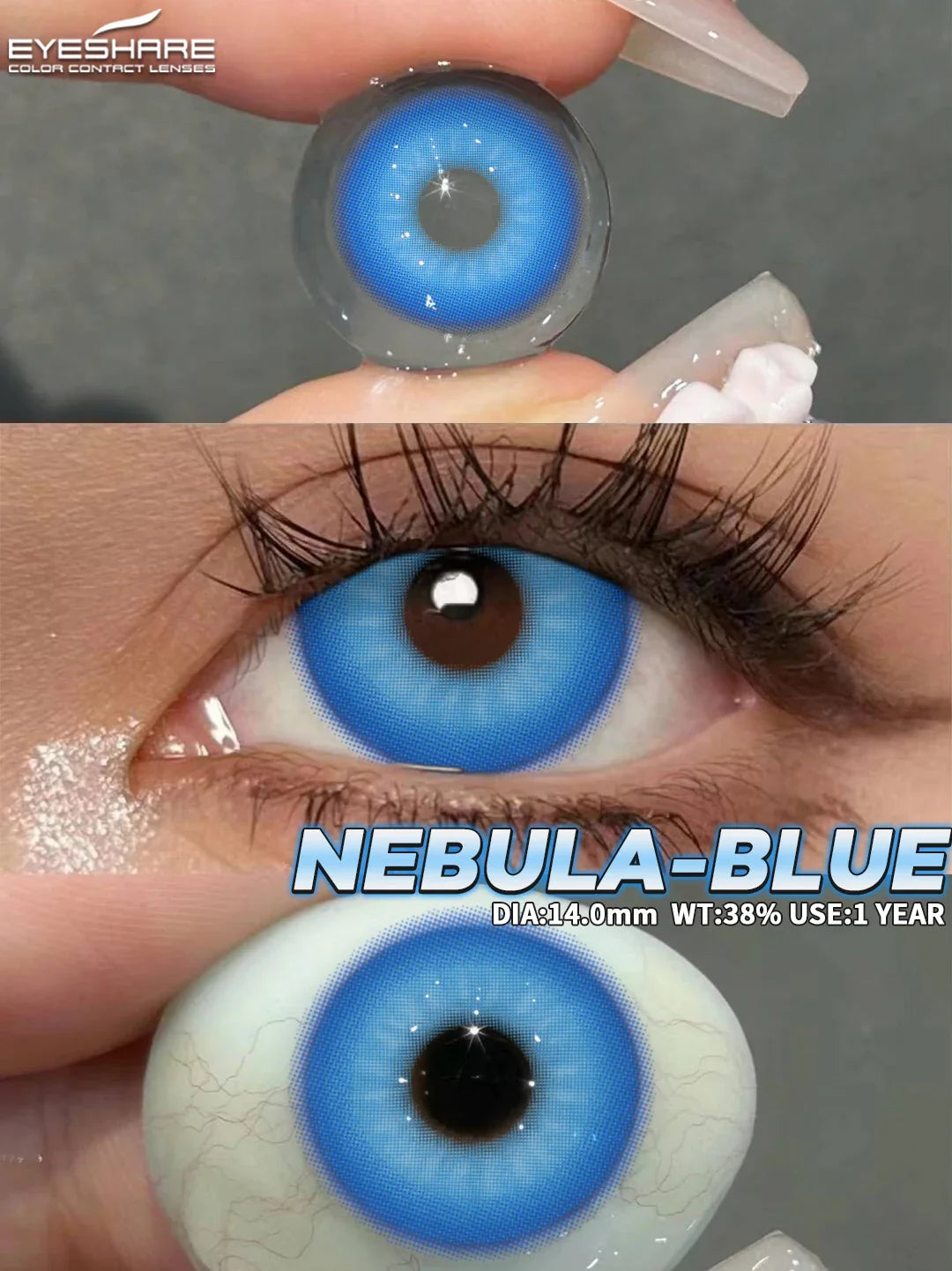 Rynx | 1 Pair Colored Contact Lenses Purple Eye Lenses Yearly Cosplay Red Lenses Cosmetic Contact Halloween Gentle Makeup Pupils