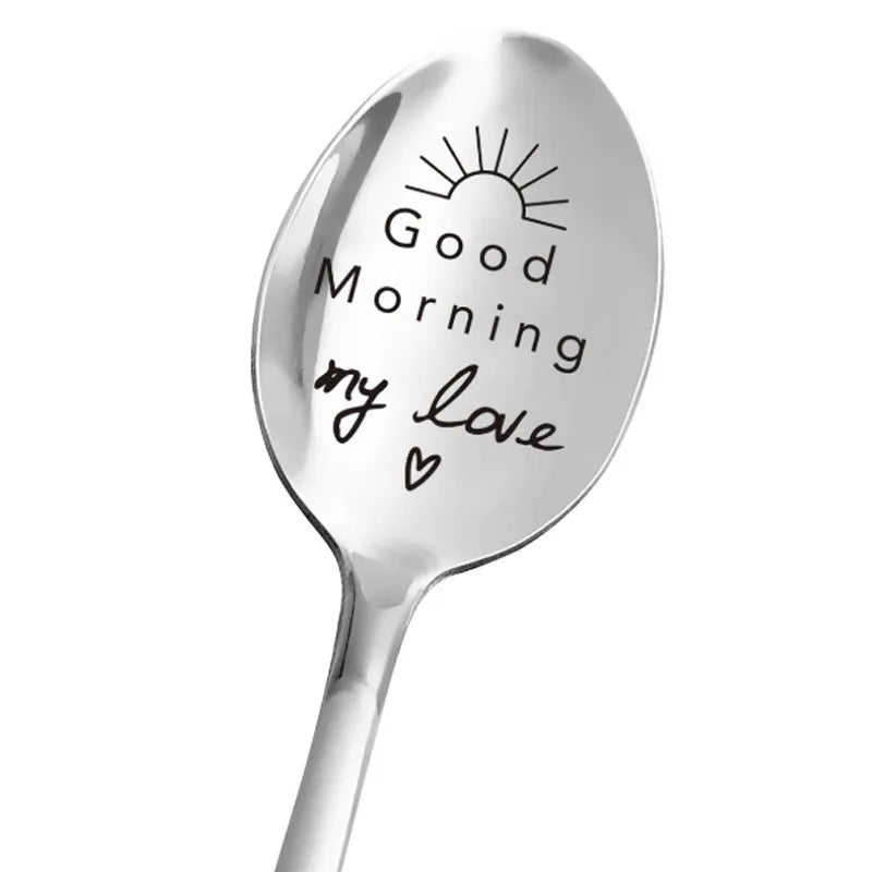 Rynx Valentine’s Day gift stainless steel milk coffee spoon love letter wedding souvenirs anniversary gift for girlfriend boyfriend