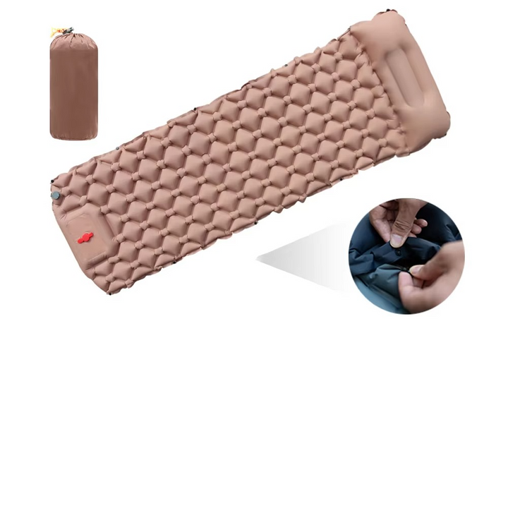 Lisslune | Inflatable Camping Sleeping Pad with Built-In Pillow for Hiking