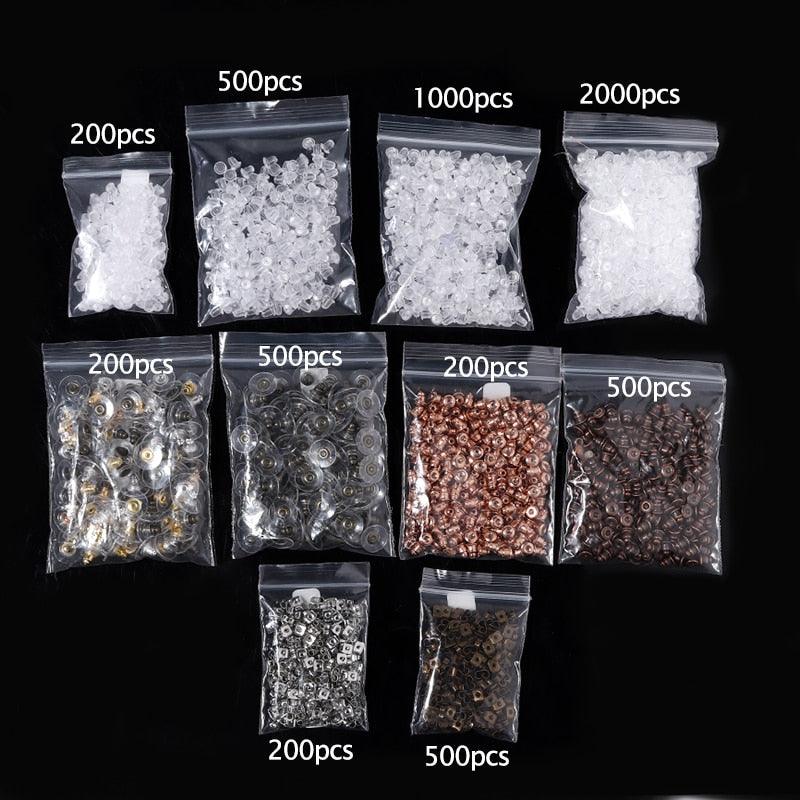 Lisslune | 500 Rubber Earring Back Stoppers: Essential Materials for Comfortable and Secure Jewelry Creations