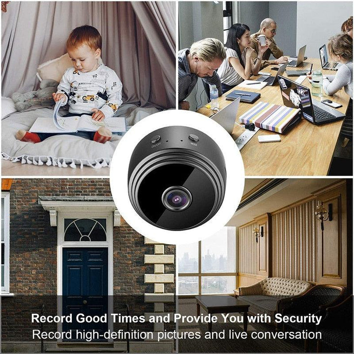Lisslune | Wireless Mini Night Vision Camera with Magnetic Mount for Home Security