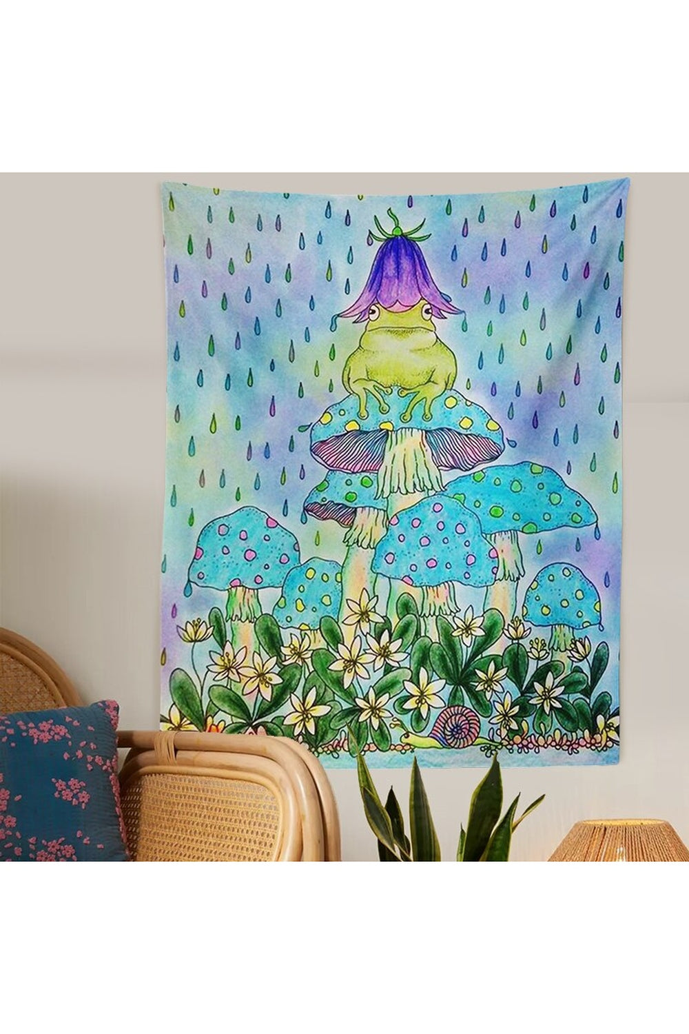 Lisslune | Frogs World Psychedelic Tapestry