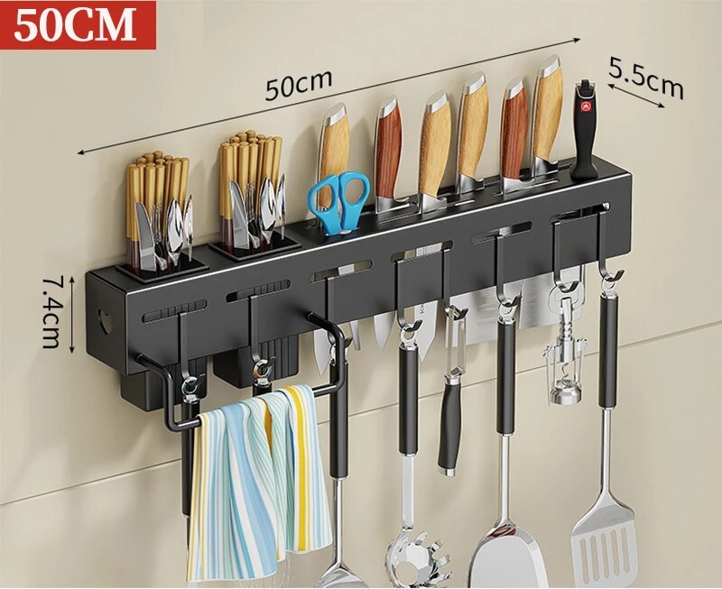 Lisslune | Modern Wall-Mounted Kitchen Organizer Tool Station