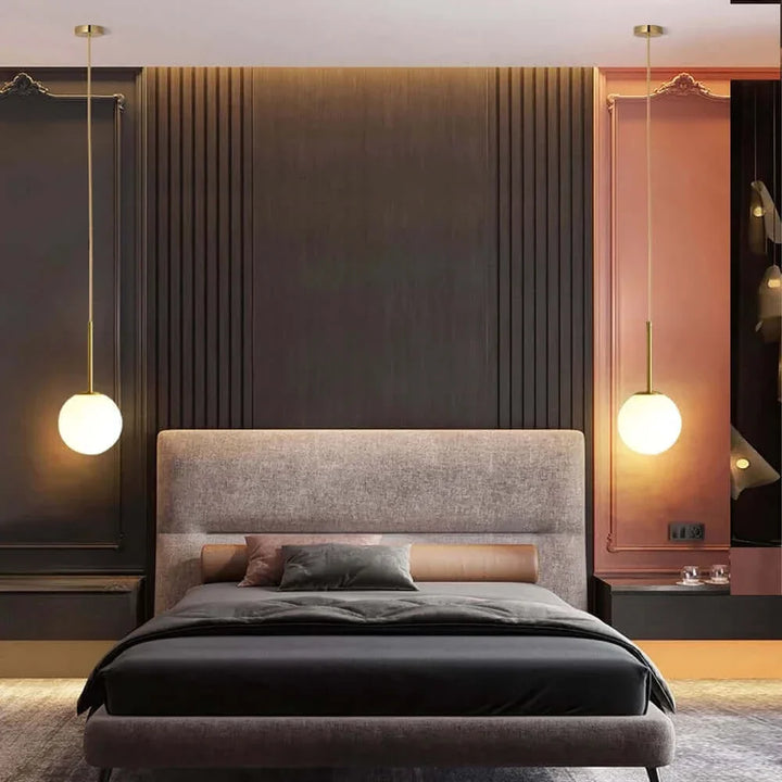 Lisslune | Mid-Century Modern Glass Ball Pendant Light