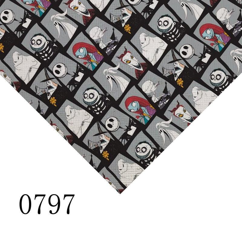 Lisslune | Cartoon-inspired Jack and Sally PVC Kunstleder sheet - A4 size