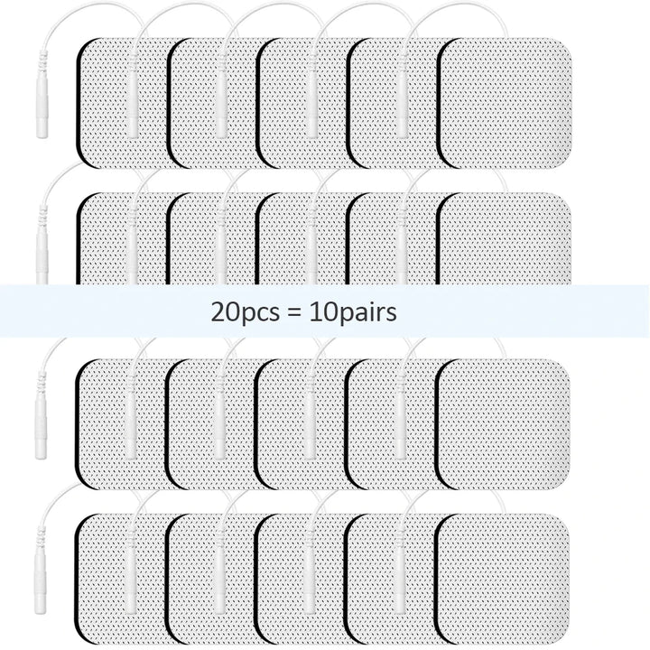 Lisslune | Therapeutic TENS Electrode Pads with Conductive Gel - Muscle Stimulator Massage Patches for Physiotherapy Relief & Pressure Pulse Therapy