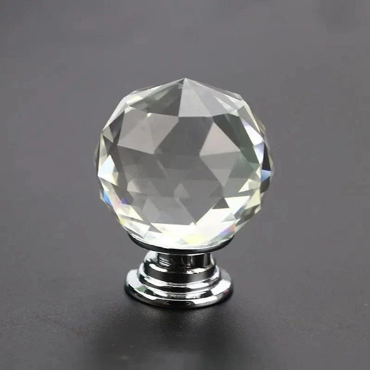 Lisslune | Elegant Clear Crystal Cabinet Knobs - Stylish Drawer Pull Handles with Sturdy Zinc Alloy Base