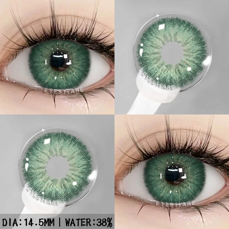 Rynx | Colorful Contact Lenses for Eyes 1 Pair Stylish Blue Eye Lenses Brown Lenses Gray Pupils Annual Cosmetic Green Lenses