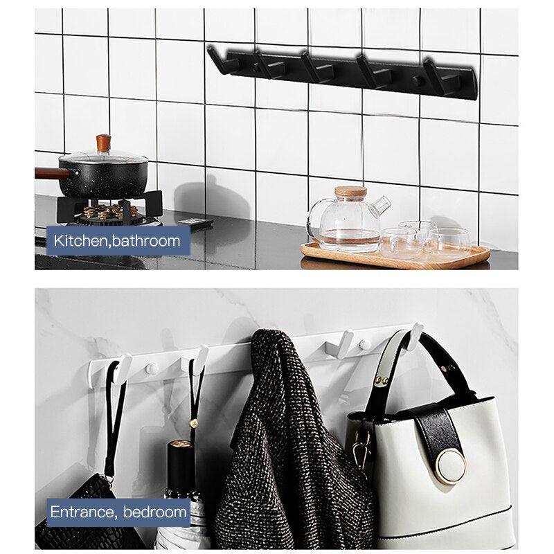 Lisslune | Over-Door Aluminum Hook Organizer: Stylish Storage Solution for Kitchen and Bathroom