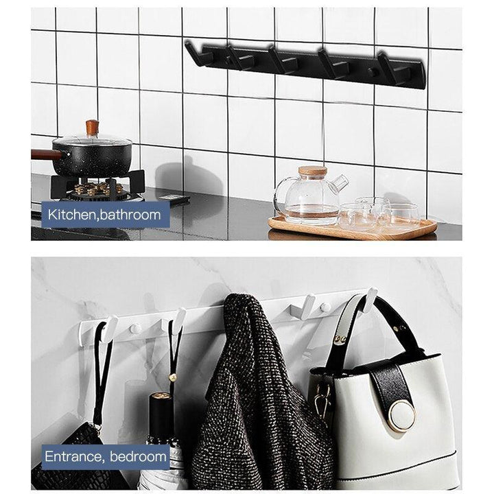 Lisslune | Over-Door Aluminum Hook Organizer: Stylish Storage Solution for Kitchen and Bathroom
