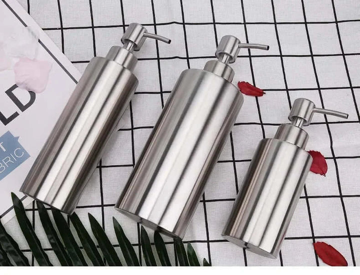 Lisslune | Elegant Stainless Steel Hand Pump Soap Dispenser 250ml/350ml/550ml