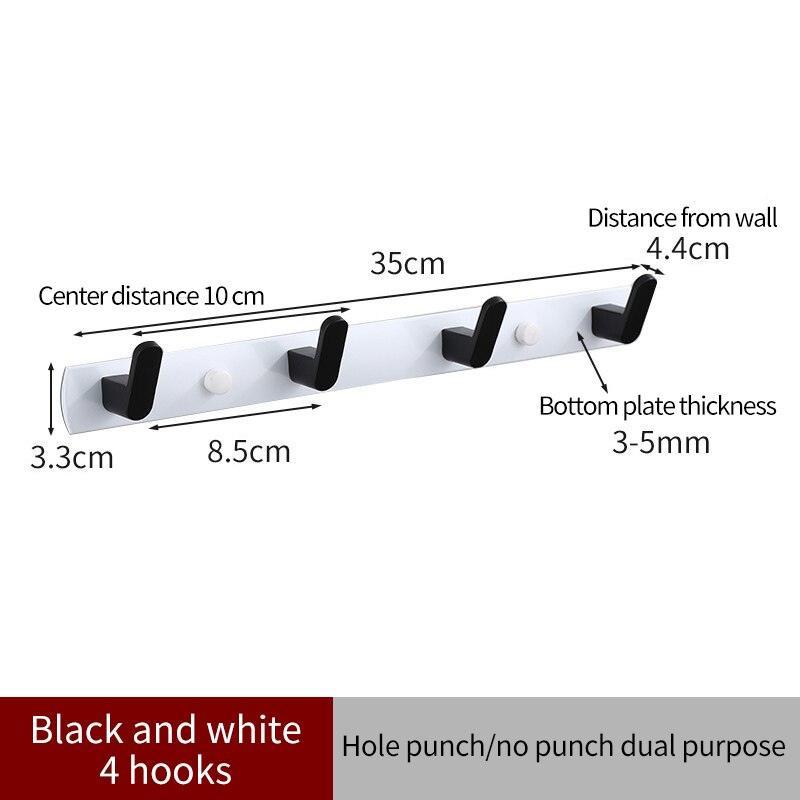 Lisslune | Over-Door Aluminum Hook Organizer: Stylish Storage Solution for Kitchen and Bathroom