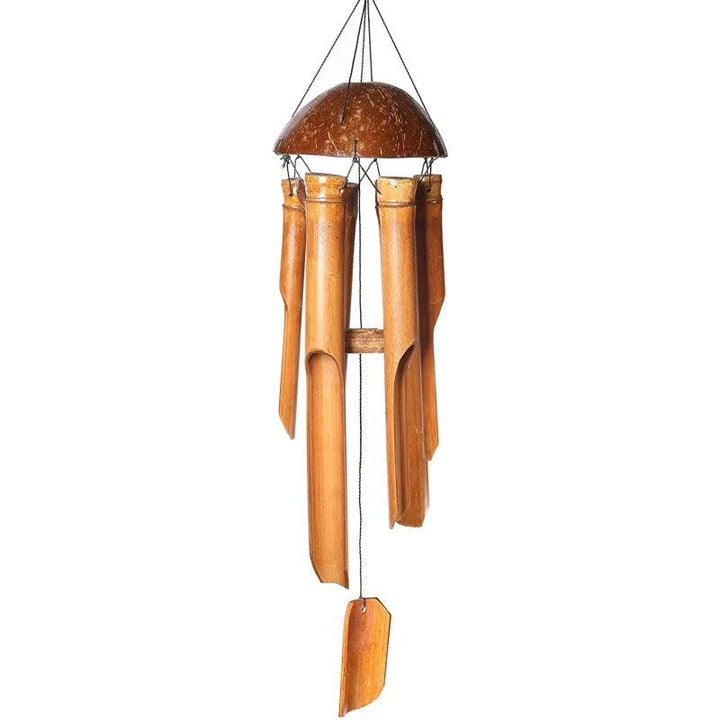 Lisslune | Handcrafted Bamboo Wind Chimes - 6 Melodic Tubes for Soothing Outdoor Harmony - Ideal for Garden Decoration and Thoughtful Gifts