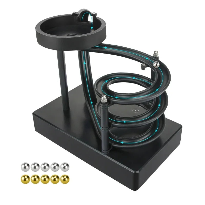 Lisslune | Wooden Perpetual Spiral Motion Kinetic Ball Roller Science Toy