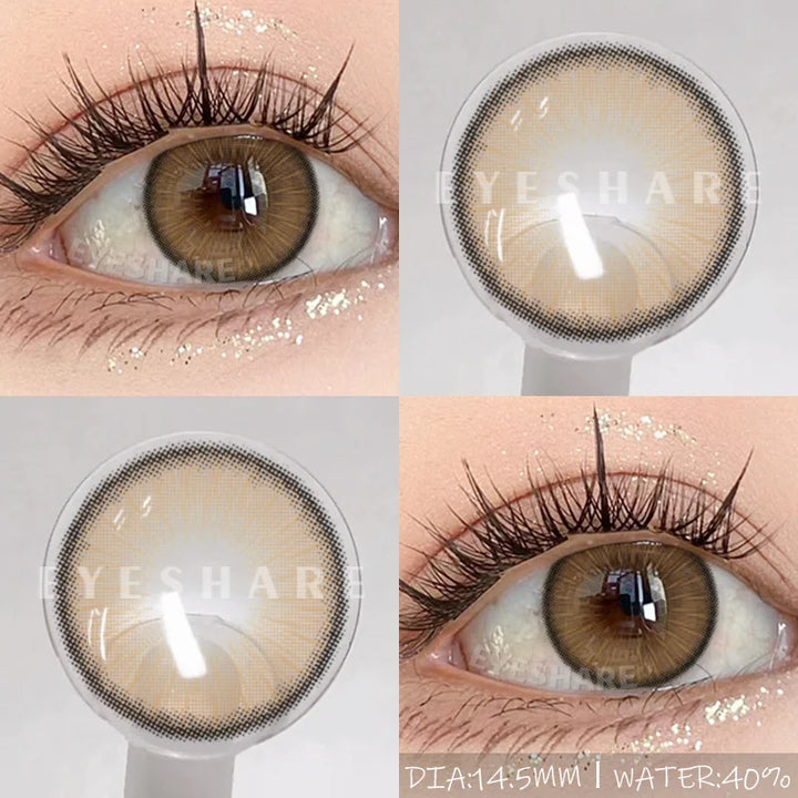 Rynx | 1Pair New Colored Contact Lenses for Eyes High-Quality Brown Lenses Green Contacts Fashion Cosmetic Gray Eye Contacts