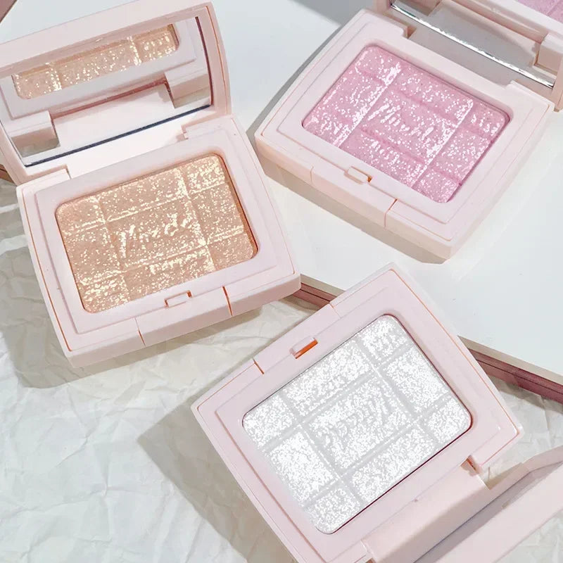 Rynx | Long-lasting Highlighter Eyeshadow Silky Diamond Highlighter Powder Glitter 3D Face Contour Shimmer Illuminator Makeup Cosmetics