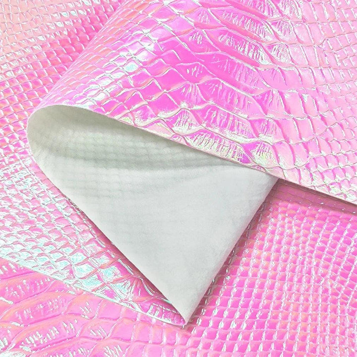 Lisslune | Holographic Crocodile Skin Texture Synthetic Leather Craft Sheet