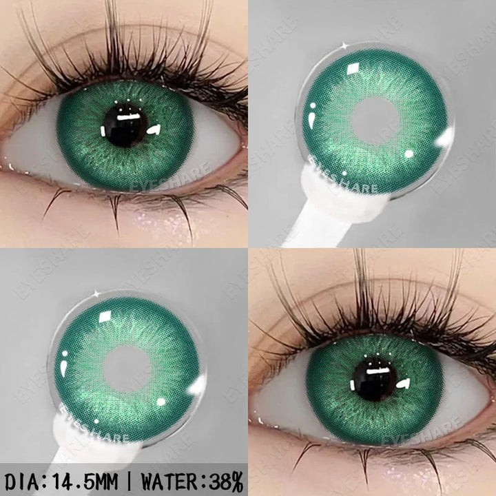 Rynx | Colorful Contact Lenses for Eyes 1 Pair Stylish Blue Eye Lenses Brown Lenses Gray Pupils Annual Cosmetic Green Lenses