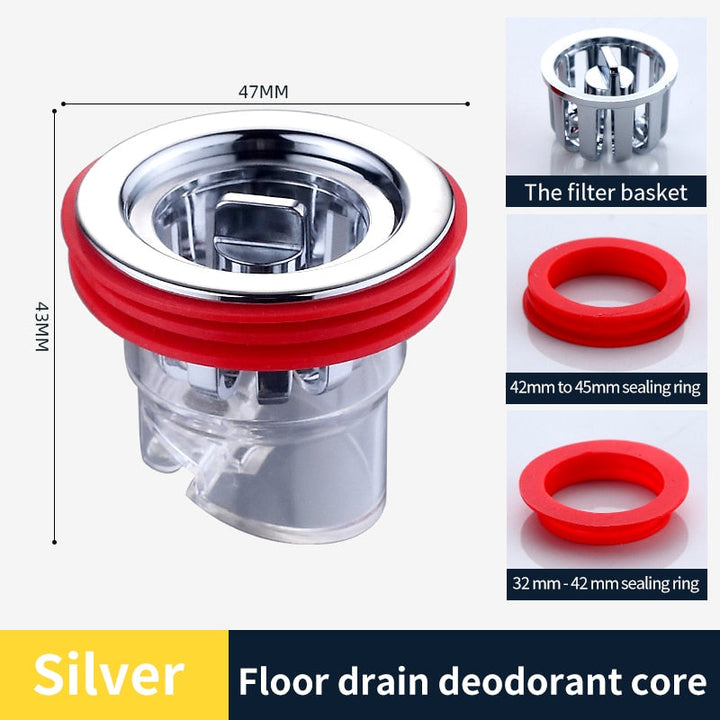 Lisslune | Safe Bathroom Universal Anti Odor Drain Filter Plug