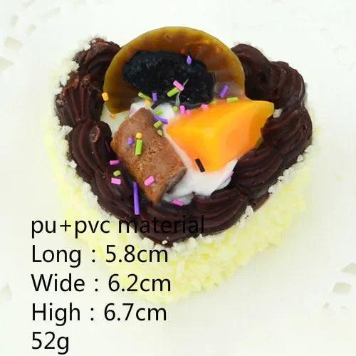 Lisslune | Realistic Faux Fruit Cake Display Model for Home Decor and Photography - 1 Piece Artificial Dessert Prop