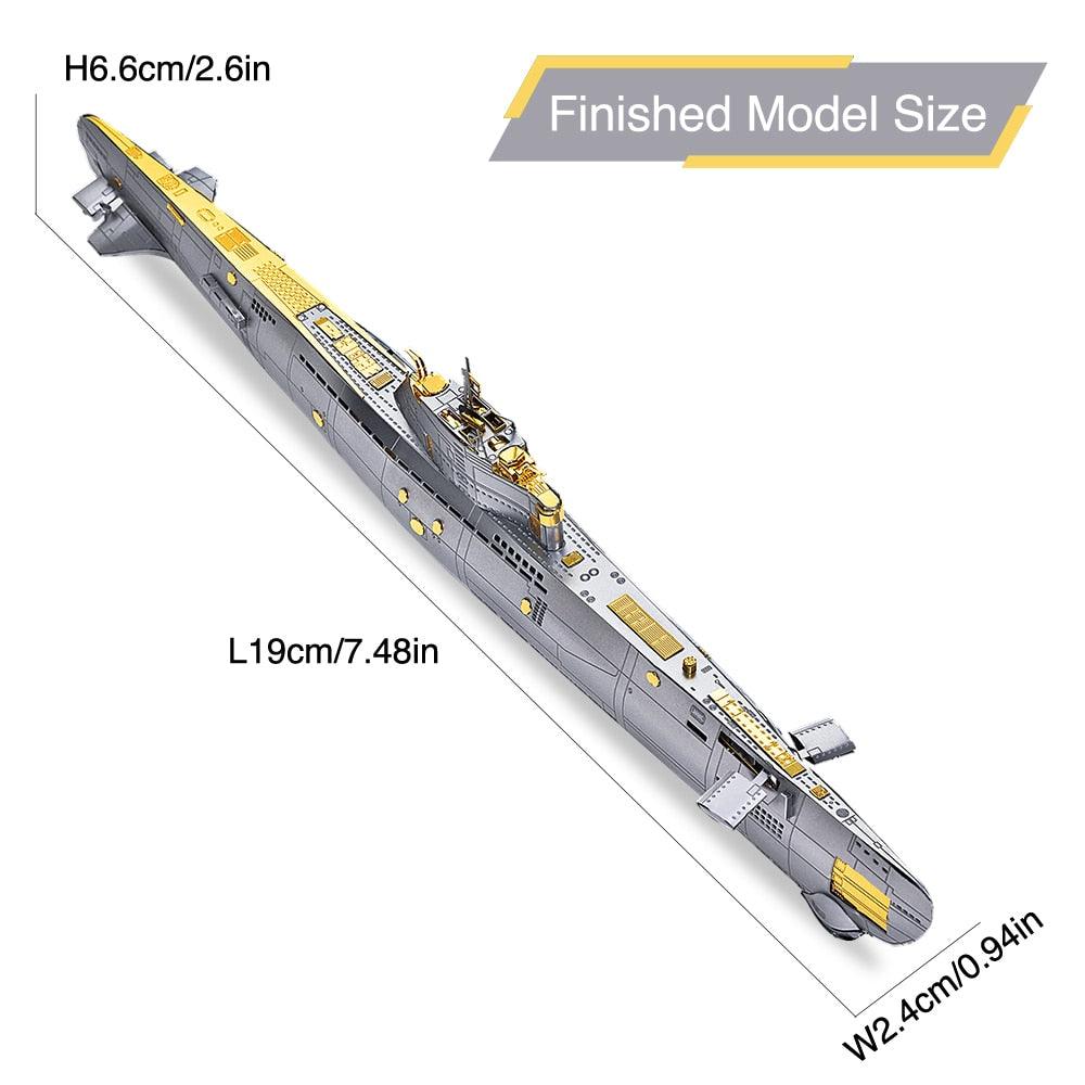 Lisslune | Ocean Explorer Metal Submarine DIY Assembly Kit for Teenagers