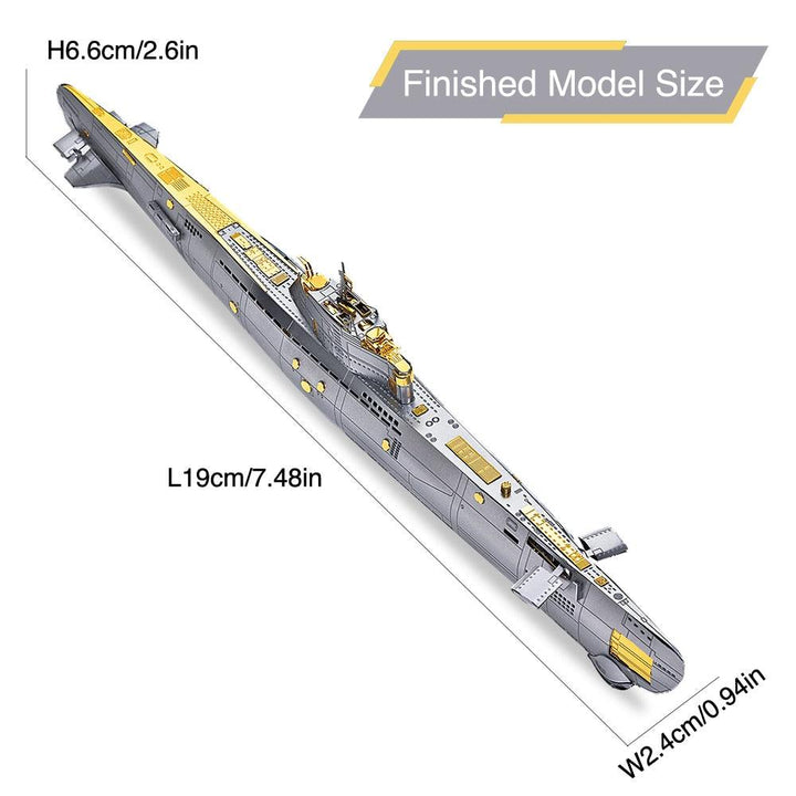 Lisslune | Ocean Explorer Metal Submarine DIY Assembly Kit for Teenagers