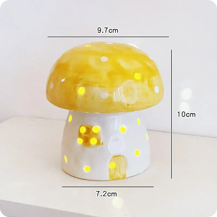 Lisslune | Dreamy Mushroom Shape Ceramic Bedside Lamp