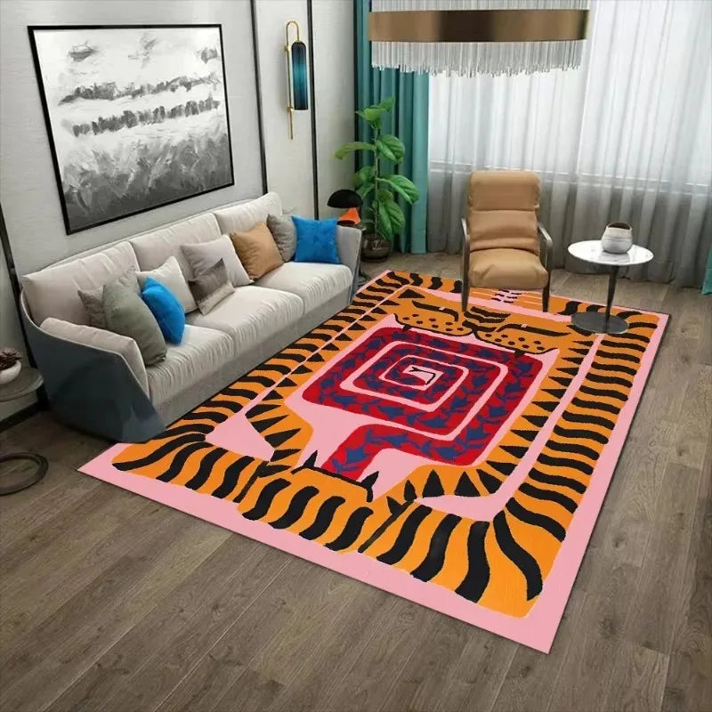 Rynx | Creative Animal Living Room Large Rugs Lightweight Luxury Fashion Bedroom Decorative Rug Comfortable Easy Care Home Rug Carpet